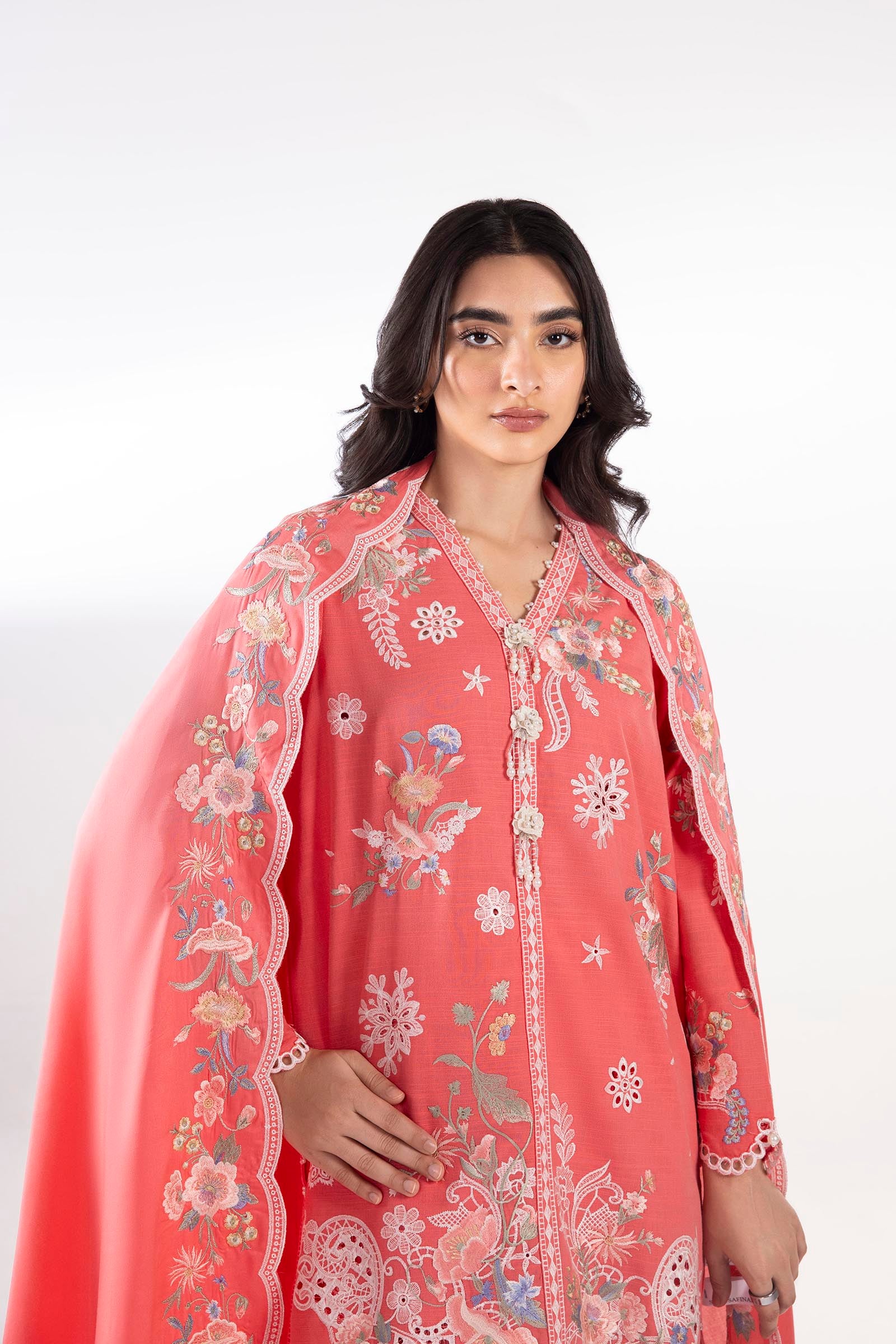 Stitched Embroidered Khaddar Shirt + Shalwar Secondary image