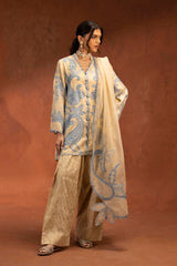 Stitched Embroidered Raw Silk Suit