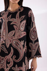 Stitched Embroidered Raw Silk Suit