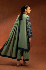 Stitched Embroidered Raw Silk Suit