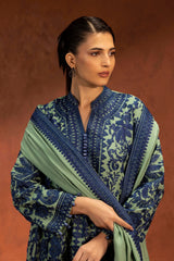 Stitched Embroidered Raw Silk Suit