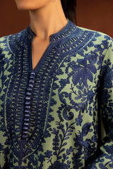 Stitched Embroidered Raw Silk Suit