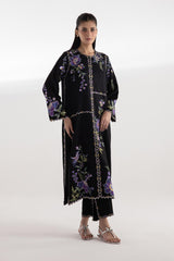 Stitched Embroidered Khaddar Shirt + Culotte