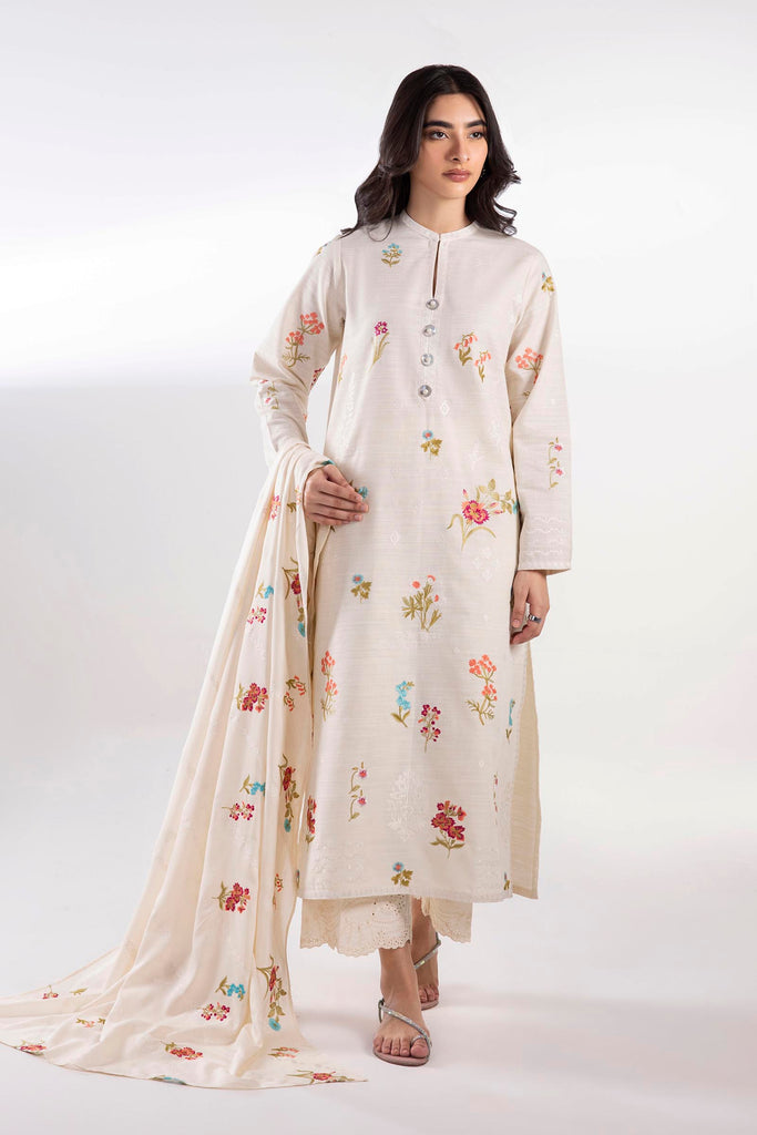 Stitched Embroidered Khaddar Suit