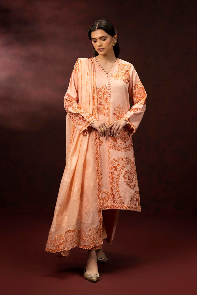 Stitched Embroidered Khaddar Suit