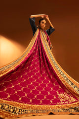 Embroidered Raw Silk Shawl