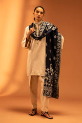 Embroidered Linen Shawl