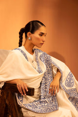 Embroidered Linen Shawl