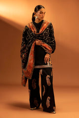 Embroidered Raw Silk Shawl