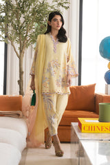 Stitched Embroidered Raw Silk Shirt + Shalwar