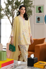 Stitched Embroidered Raw Silk Shirt + Shalwar