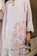 Stitched Embroidered Raw Silk Shirt + Shalwar