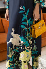 Stitched Embroidered Raw Silk Shirt + Trouser