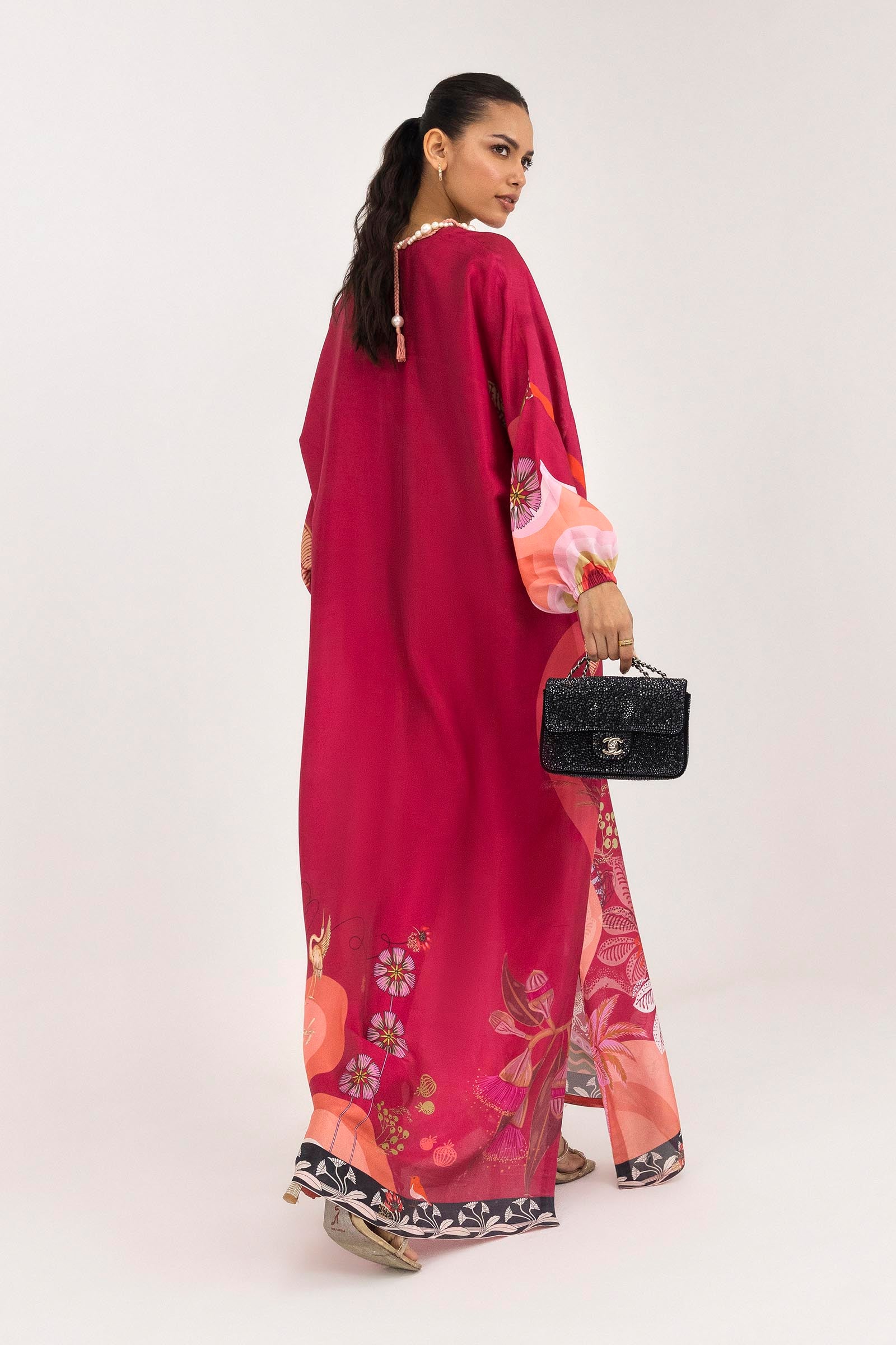 Stitched Safi & Me Sheesha Silk Kaftan
