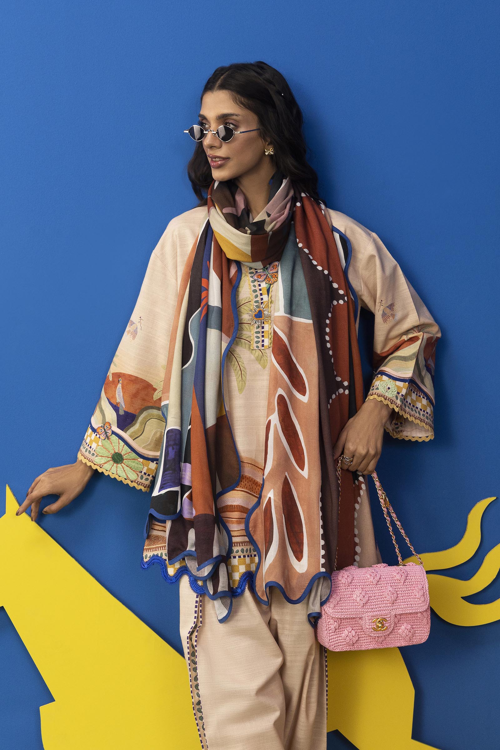 Stitched Safi & Me Khaddar Set Secondary image