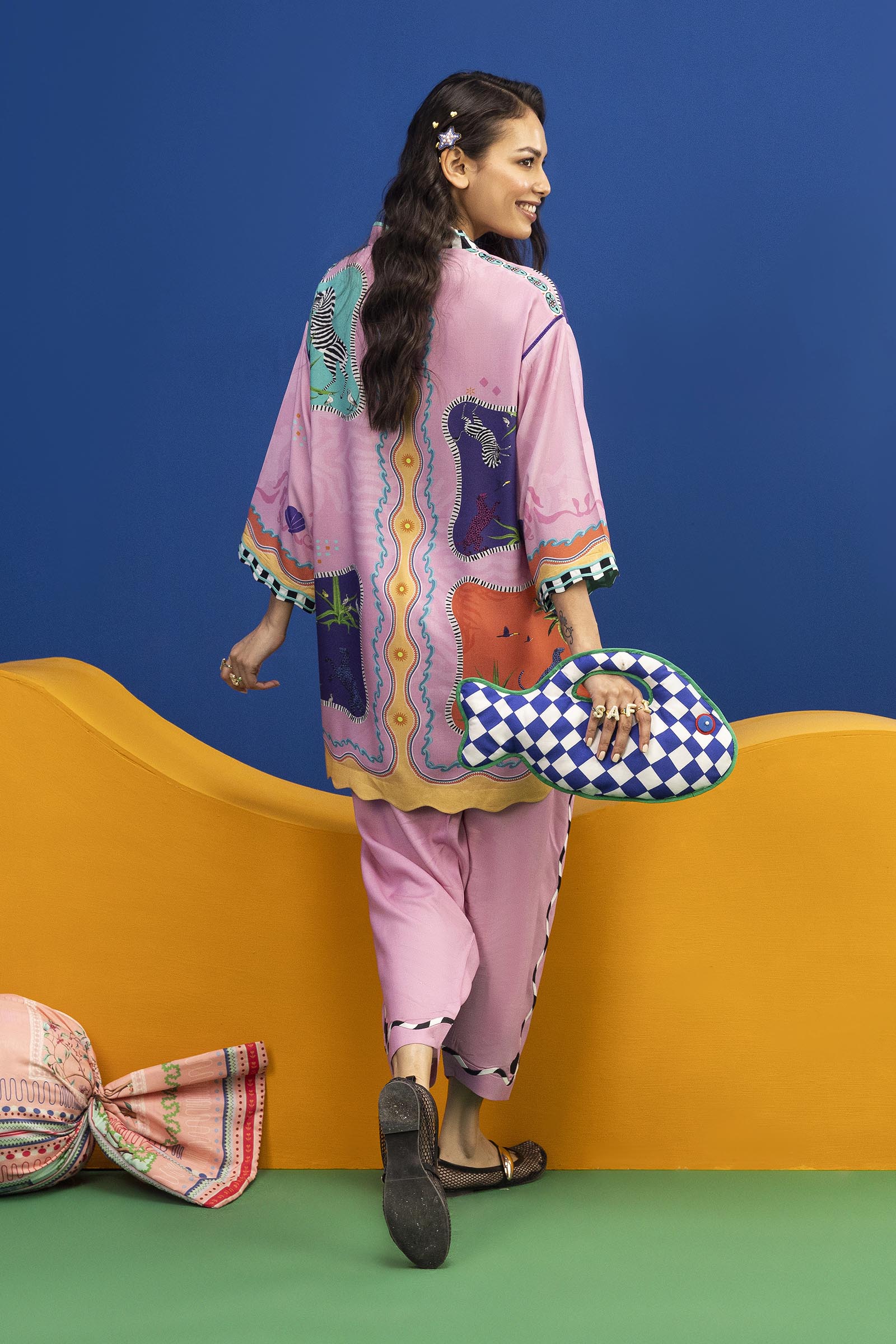 Stitched Safi & Me Linen Set Secondary image