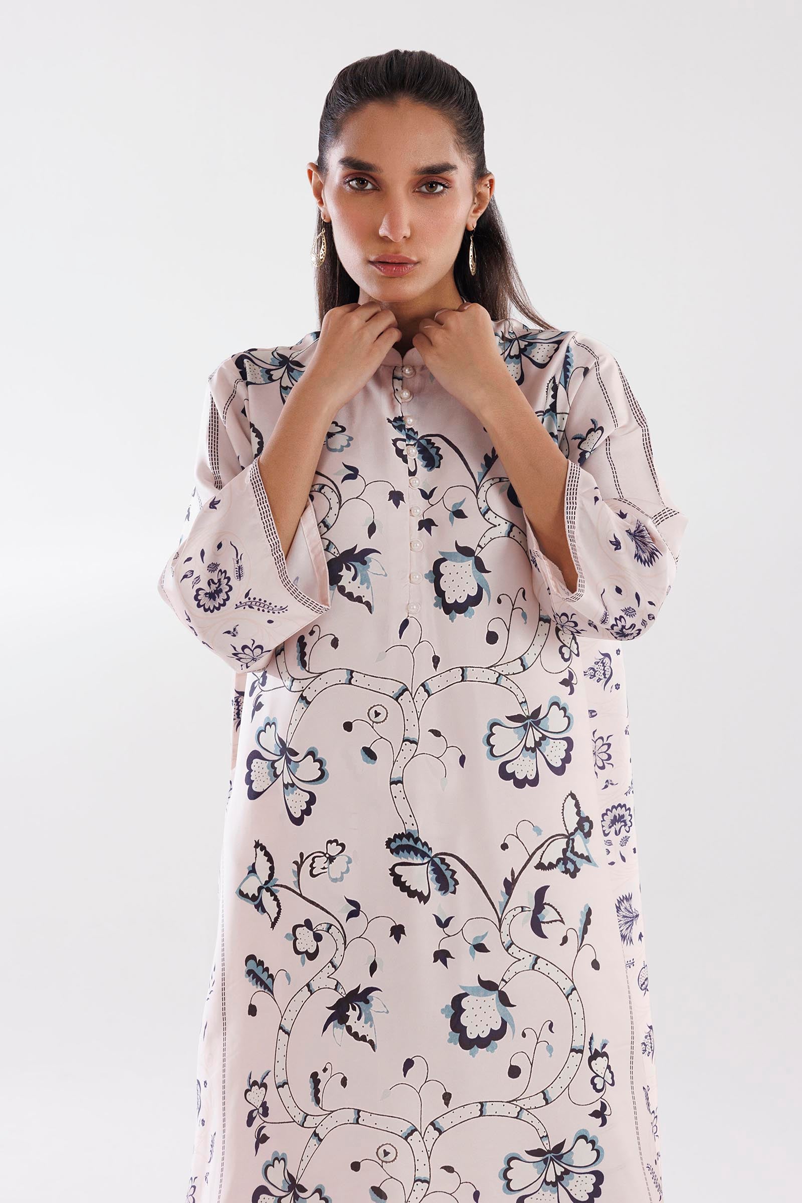 Stitched Satin Shirt + Culotte Secondary image