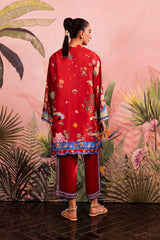 Stitched Printed Satin Shirt + Culotte
