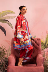 Stitched Printed Satin Shirt + Culotte