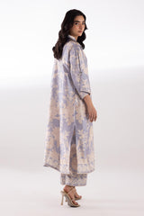 Stitched Printed Satin Shirt + Culotte