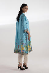 Stitched Printed Satin Shirt + Dupatta