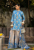Stitched Embroidered Satin Shirt + Gharara + Dupatta