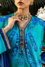 Stitched Embroidered Satin Suit