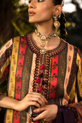 Stitched Embroidered Satin Suit