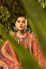 Stitched Embroidered Satin Suit