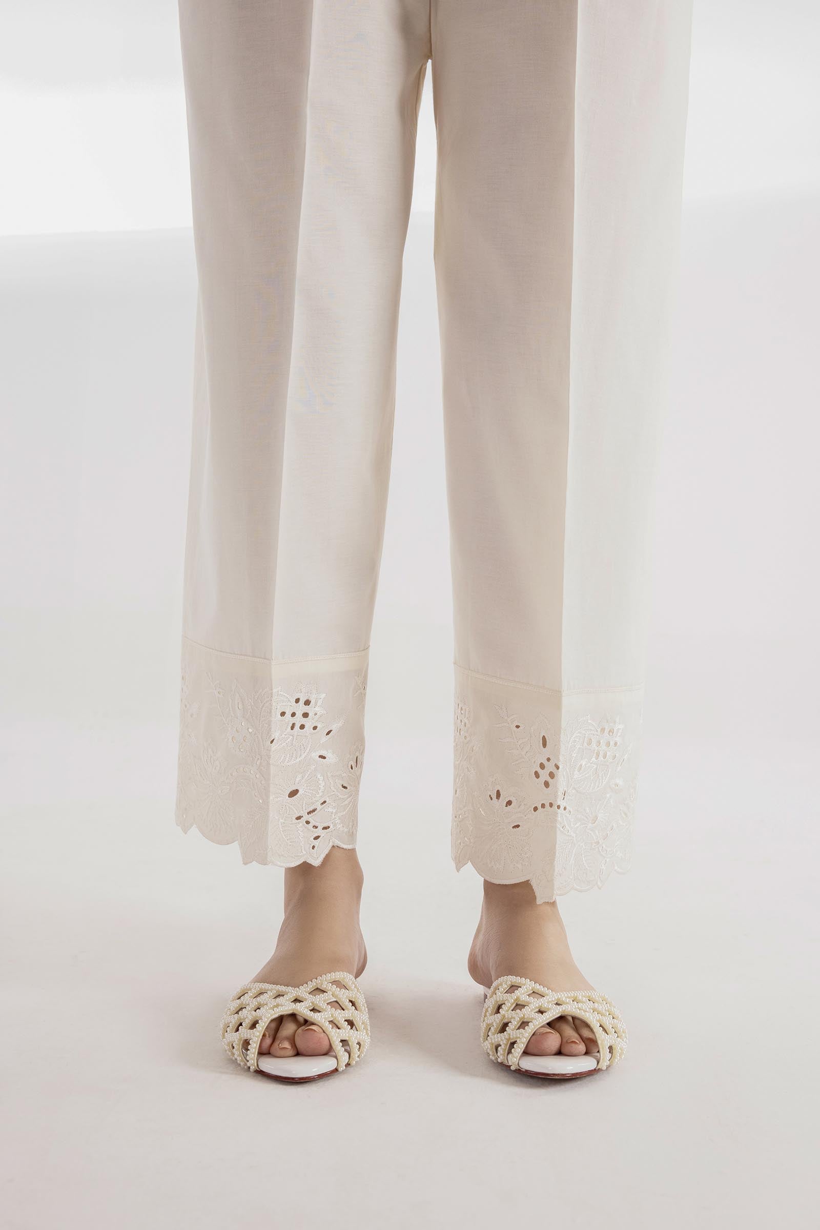 Stitched Embroidered Cambric Culotte Main image