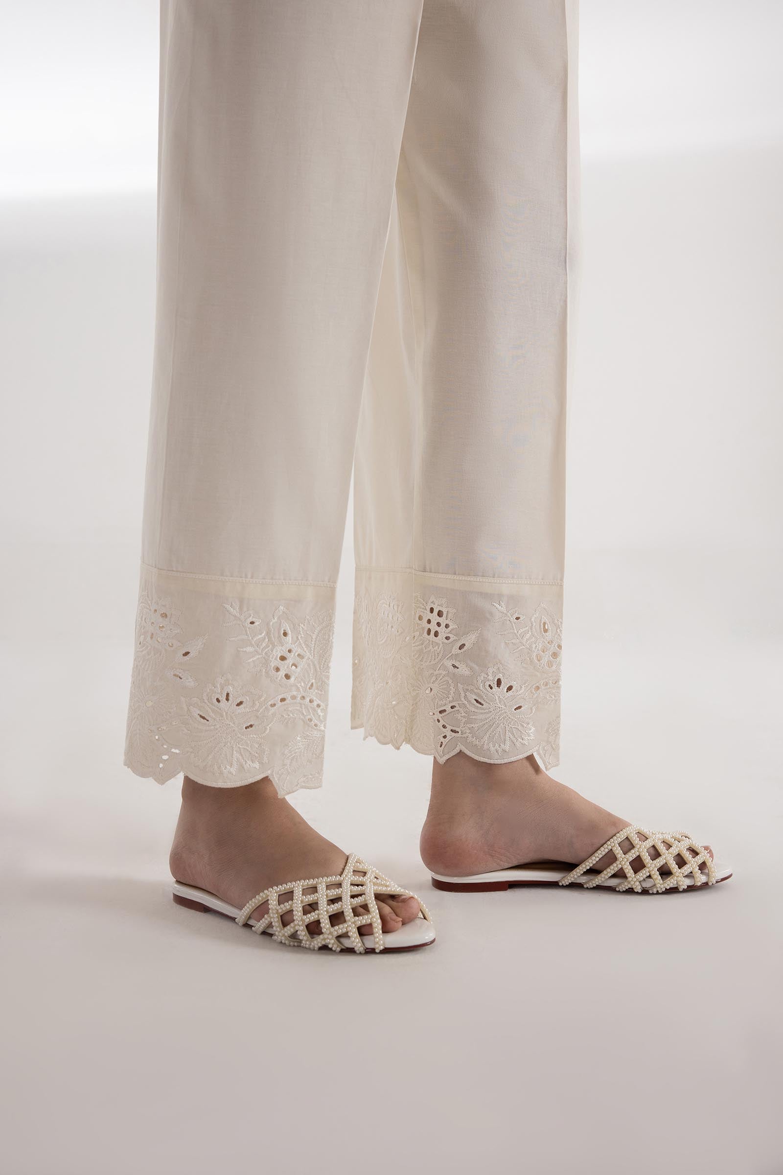 Stitched Embroidered Cambric Culotte Secondary image