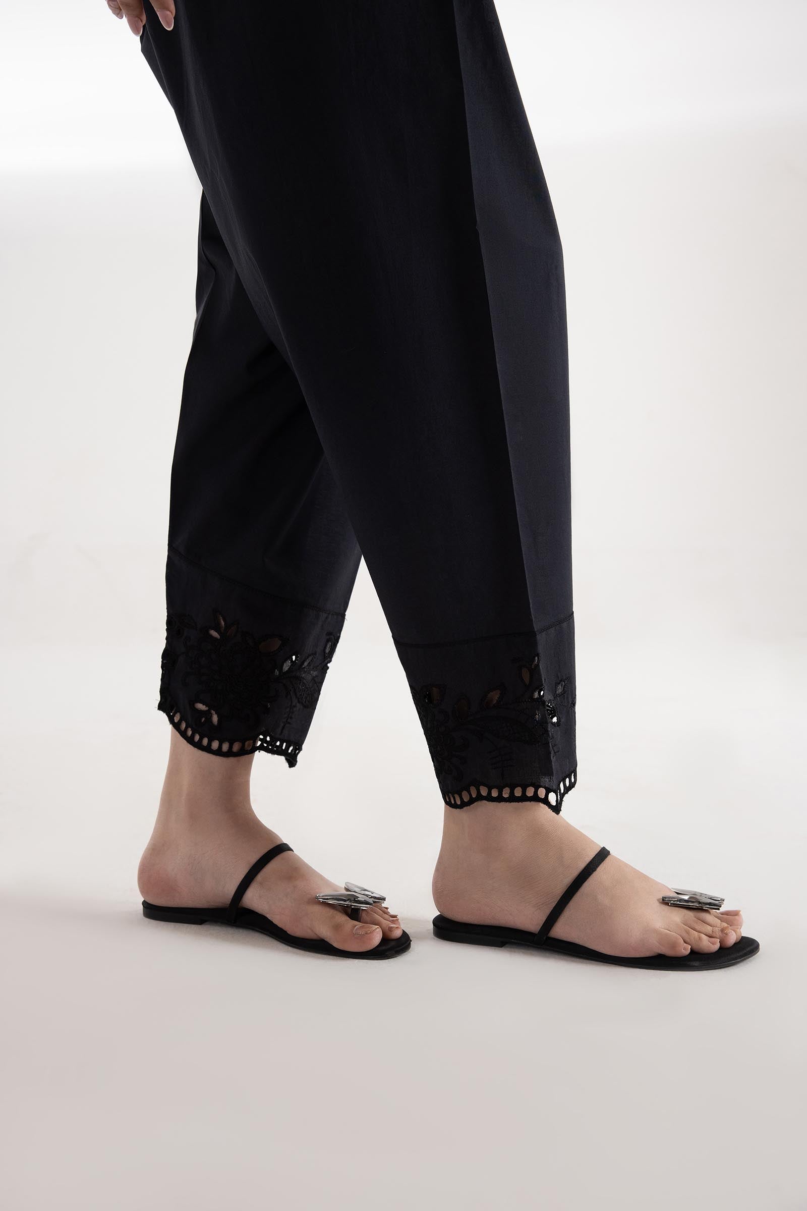 Stitched Embroidered Cambric Skinny Shalwar Secondary image