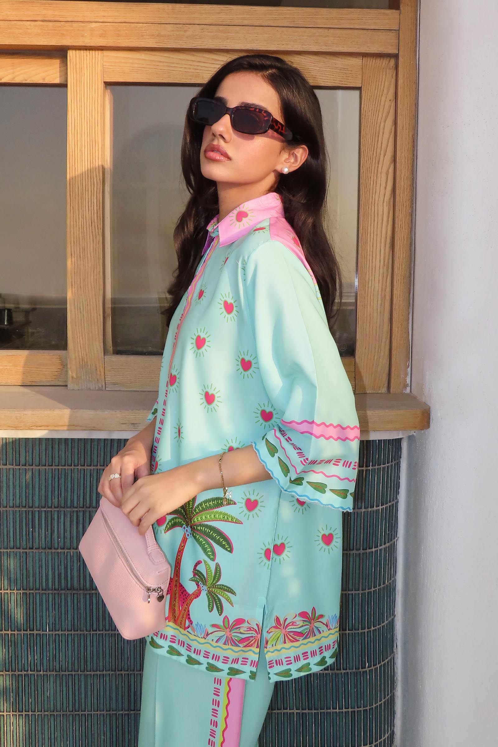 Stitched Printed Lawn West Shirt + Culotte Secondary image