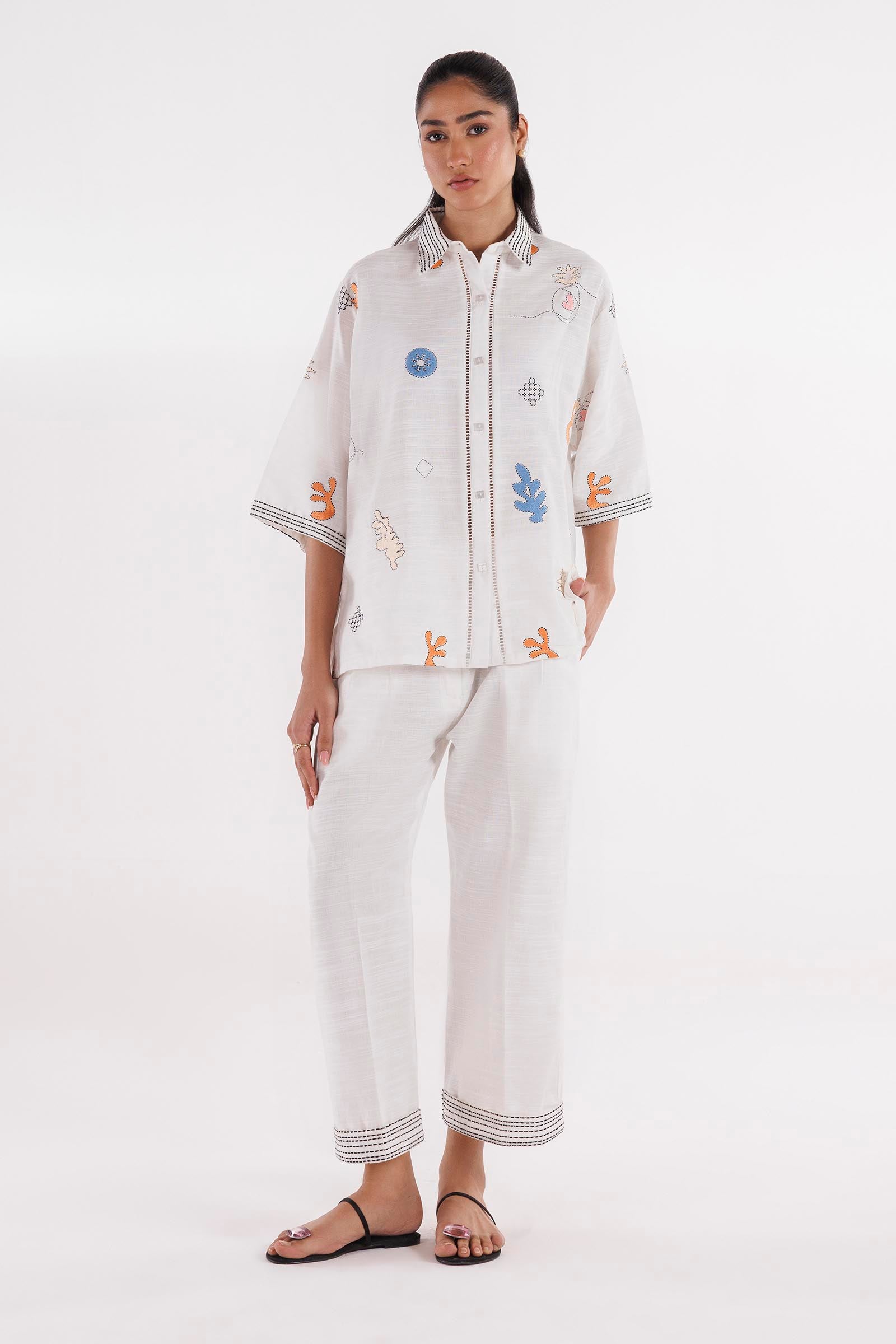 Stitched Embroidered Shirt + Culotte Main image