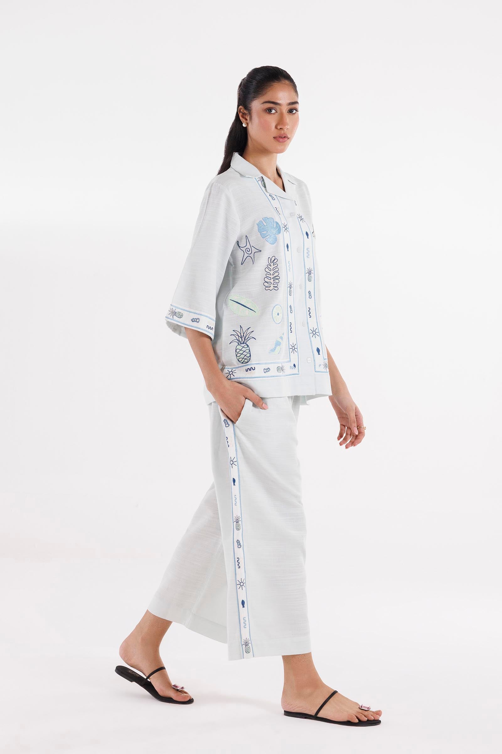 Stitched Embroidered Shirt + Culotte Main image