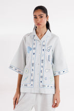 Stitched Embroidered Shirt + Culotte