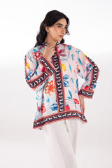 Stitched Printed Dobby Shirt + Culotte