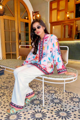 Stitched Printed Dobby Shirt + Culotte