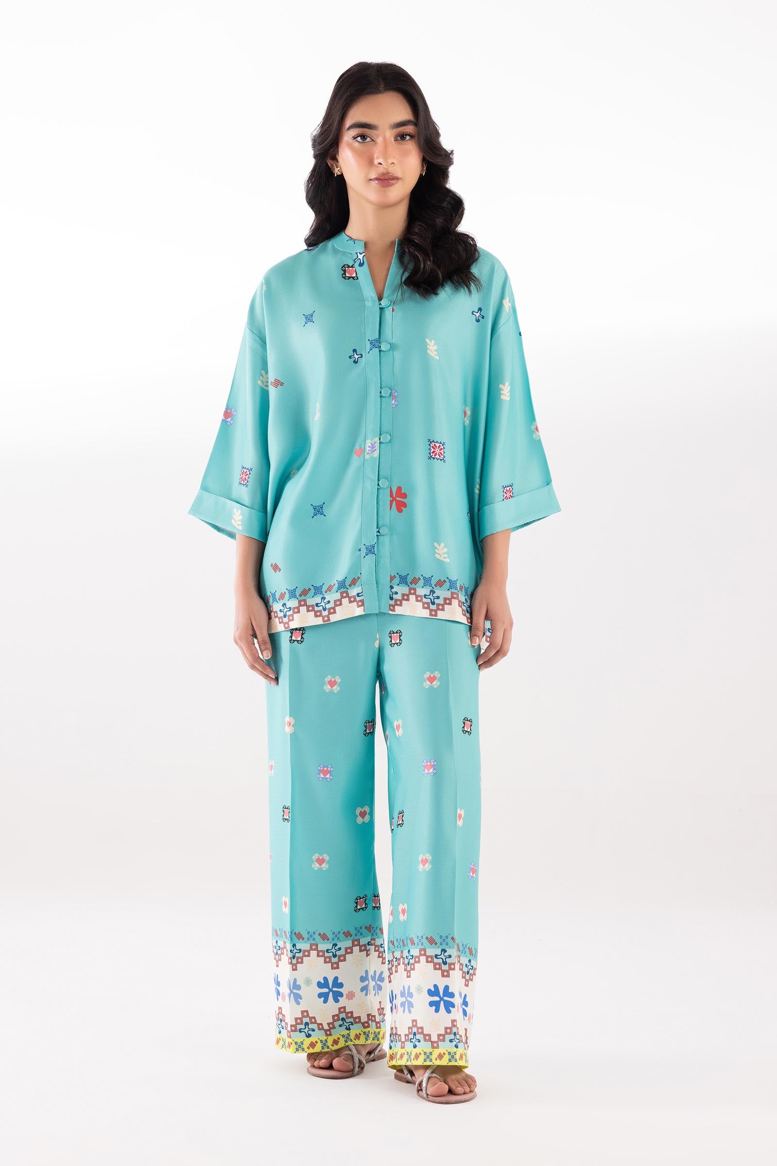 Stitched Stripe Shirt + Culotte Main image