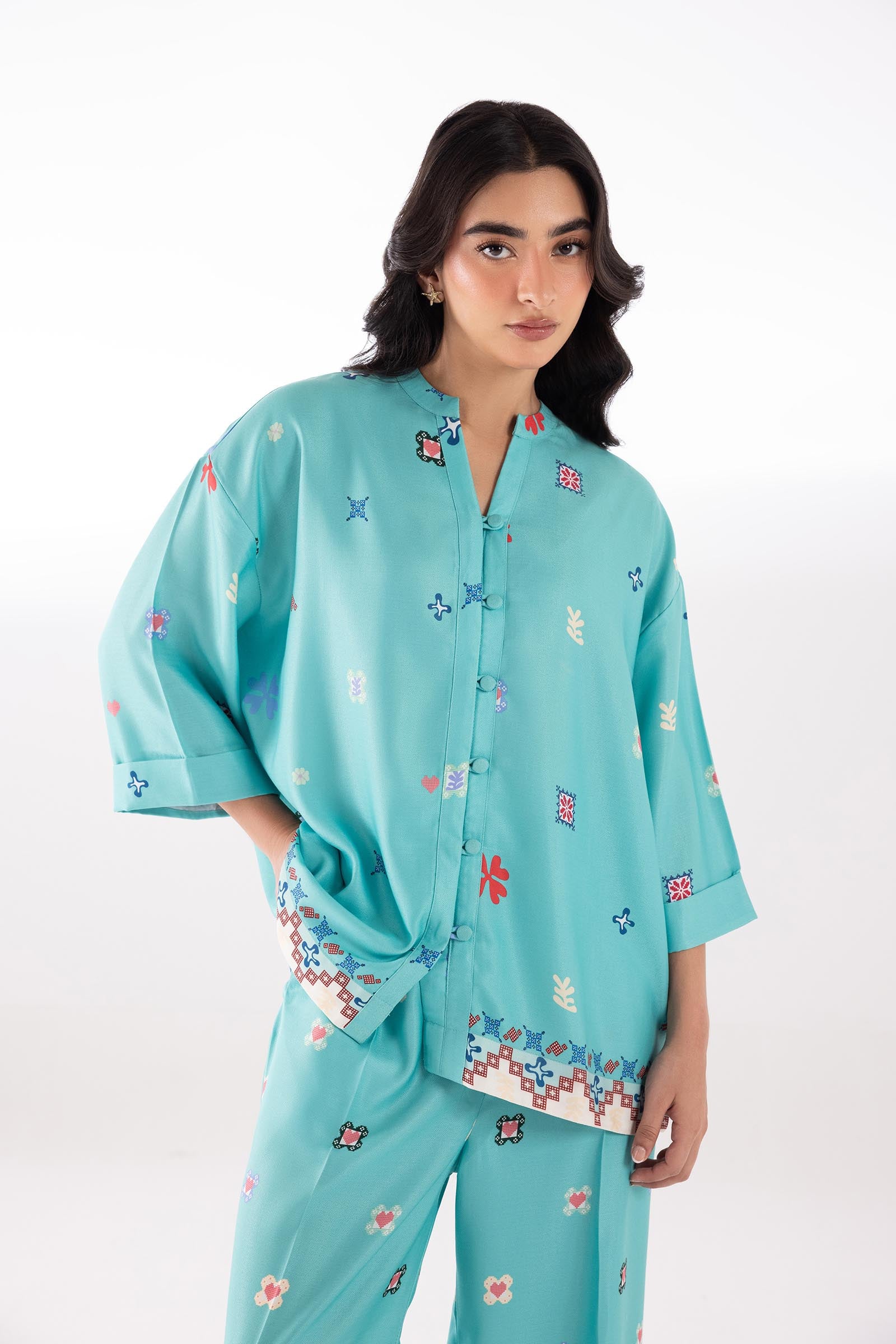 Stitched Stripe Shirt + Culotte Secondary image