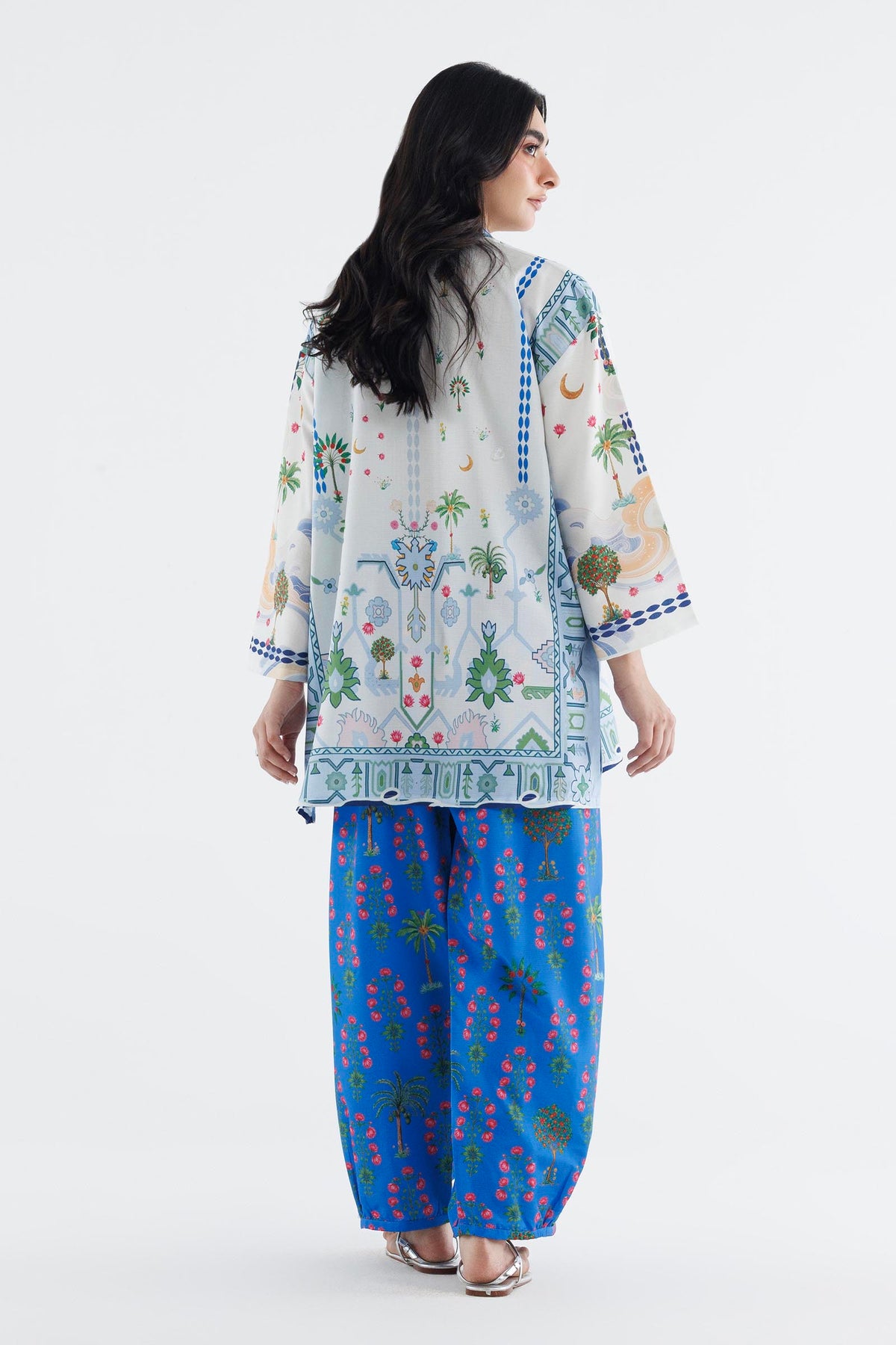 Stitched Printed Viscose Shirt+ Shalwar