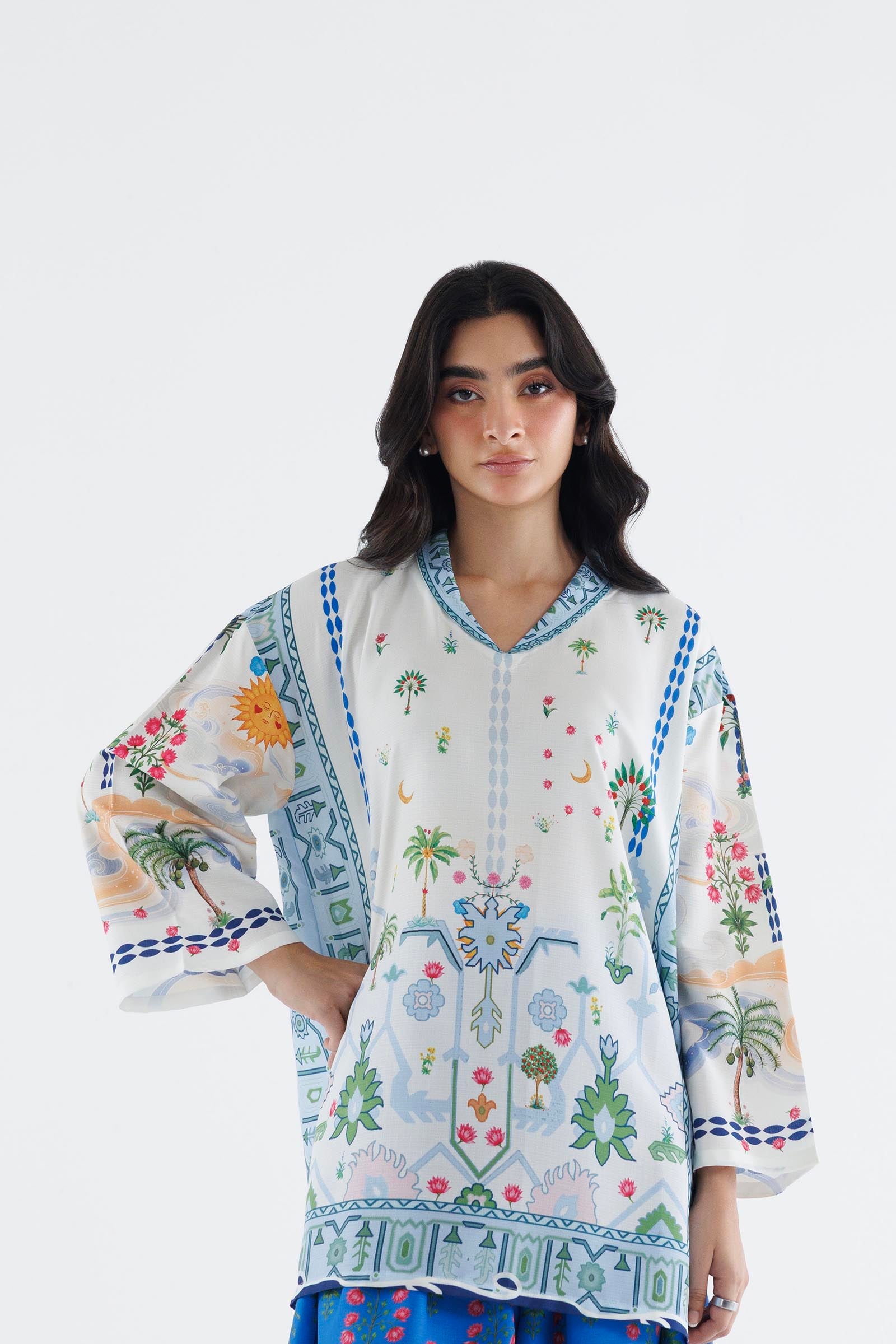 Stitched Printed Viscose Shirt+ Shalwar Secondary image