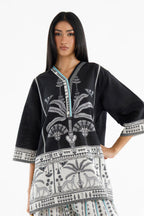 Stitched Printed Cotton Khaddar Shirt+ Shalwar