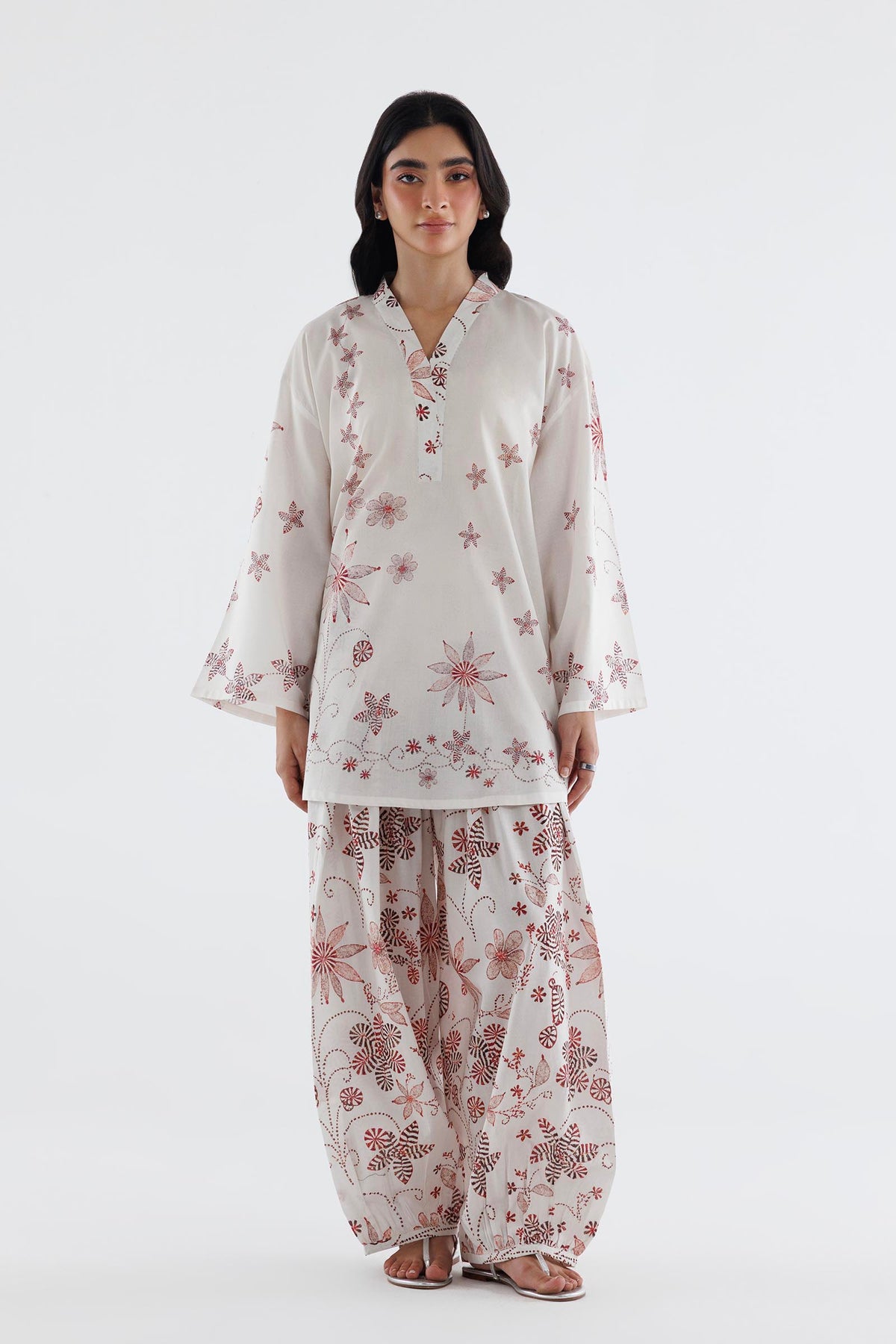 Stitched Printed Cambric Shirt+ Shalwar Main image