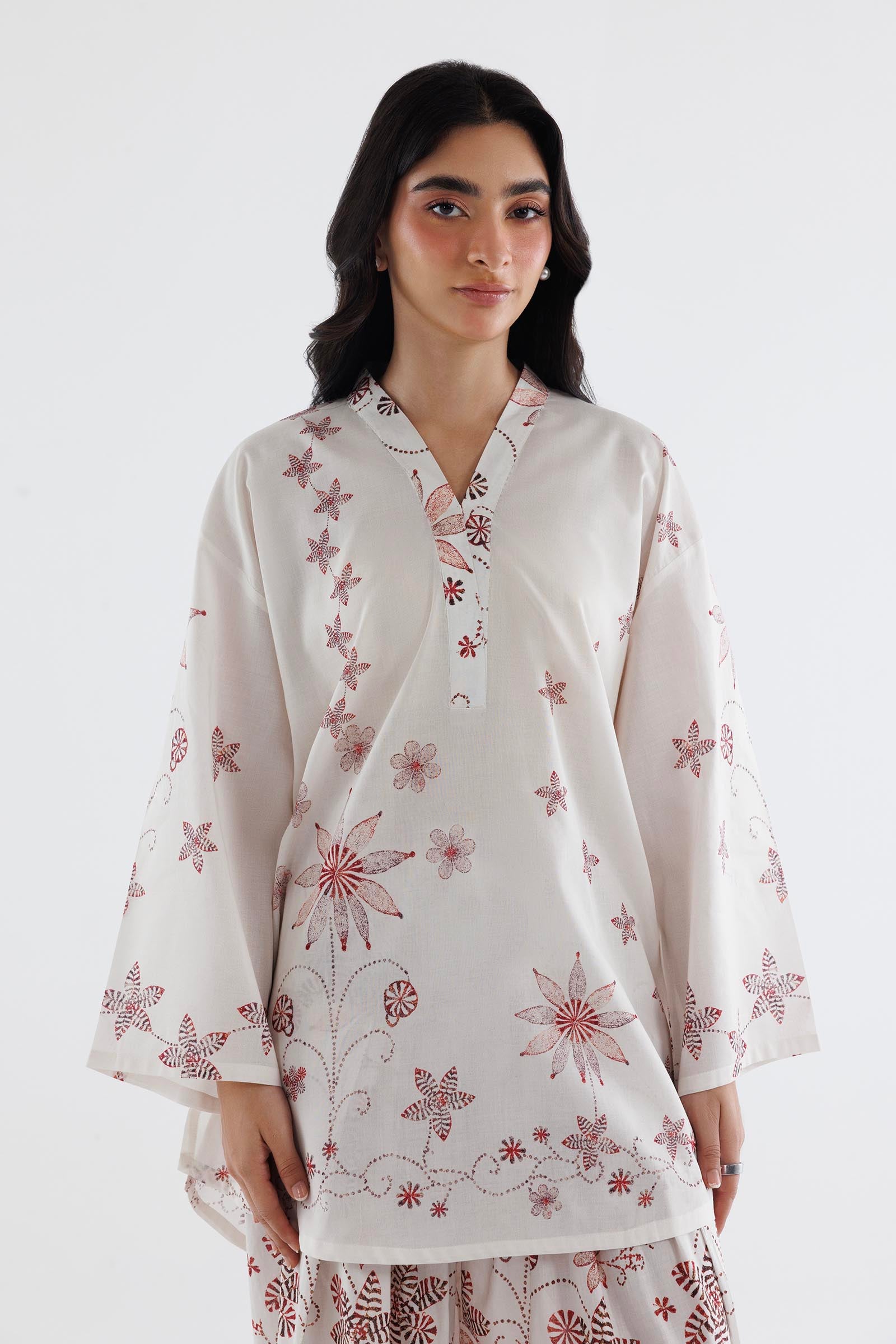 Stitched Printed Cambric Shirt+ Shalwar Secondary image