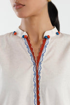 Stitched Printed Poplin Shirt+ Bottom