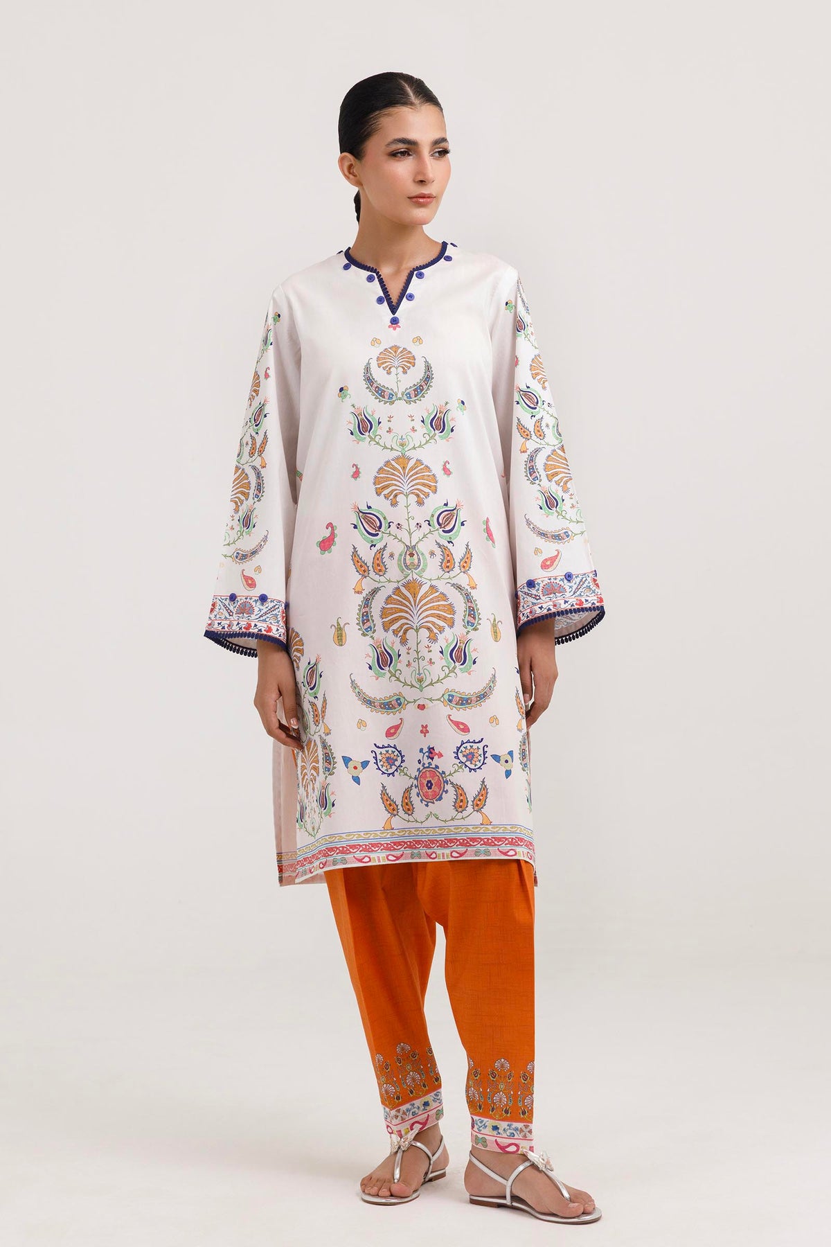 Stitched Printed Poplin Shirt+ Shalwar Main image