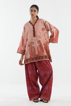 Stitched Printed Shimmer Khaddar Shirt+ Shalwar