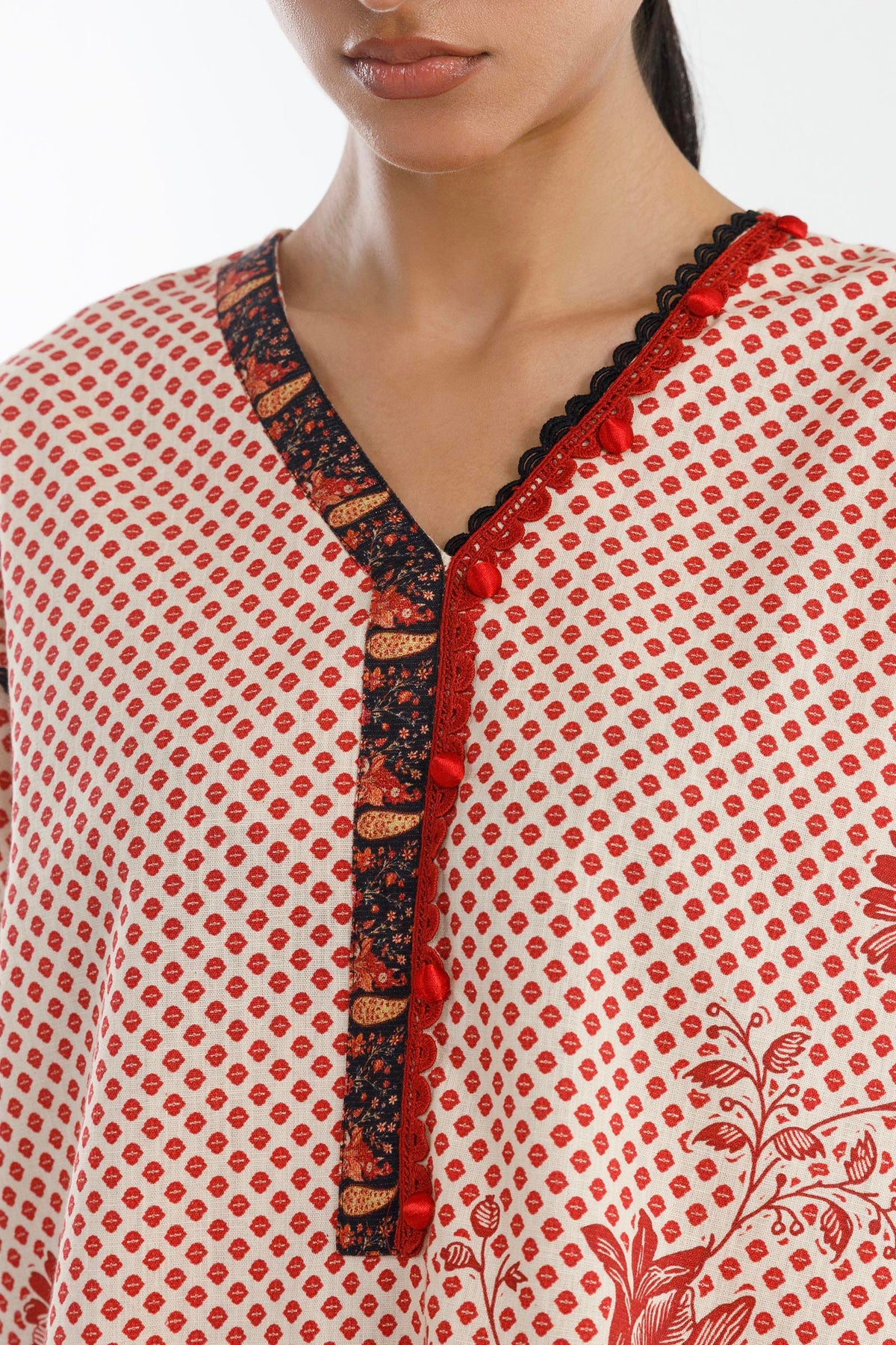 Stitched Printed Shimmer Khaddar Shirt+ Shalwar
