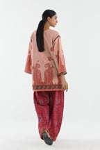 Stitched Printed Shimmer Khaddar Shirt+ Shalwar